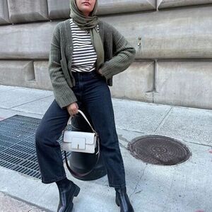 JW ANDERSON X UNIQLO BLACK STRAIGHT LEG JEANS